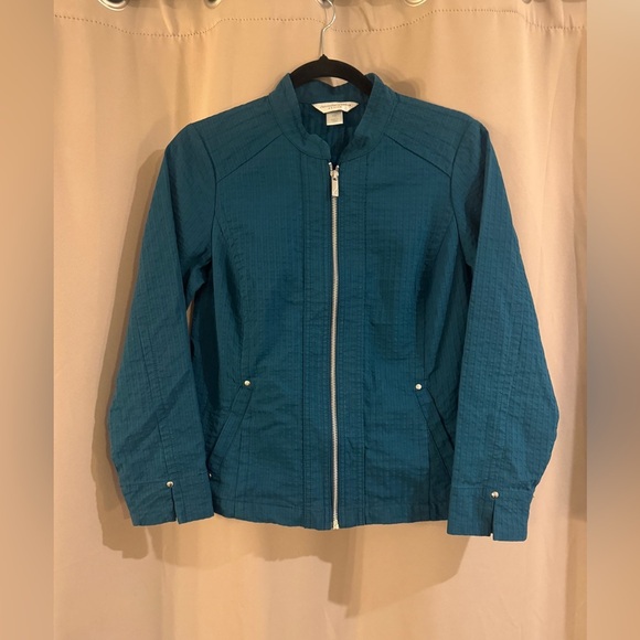 Women's Teal Christopher & Banks Light Jacket - Picture 1 of 5